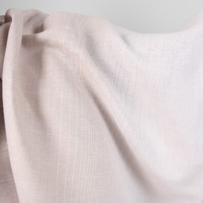 Leinen-Baumwollstoff beige-rosa zum Nähen von Kleidung und Heimtextilien passend