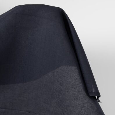 Dunkelblauer Leinen-Baumwollstoff