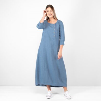 JULI Leinenkleid blau