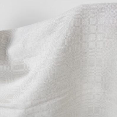 Beiges Leinen-Baumwollstoff kariert