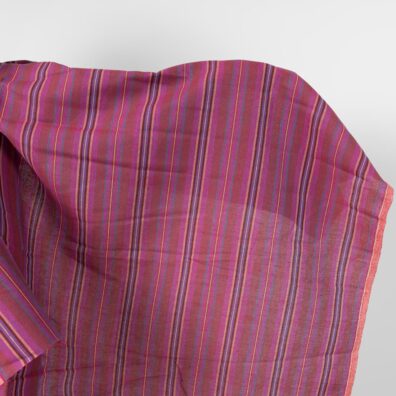 Halbleinen mit Streifen in roten Tönen