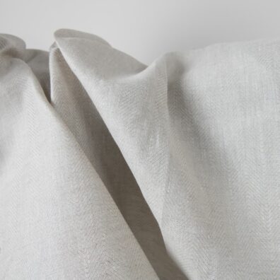 Leinenstoff beige Fischgratbindung Meterware