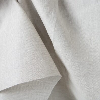 Leinenstoff beige Fischgratbindung zum Nähen von Kleidung und Heimtextilien passend