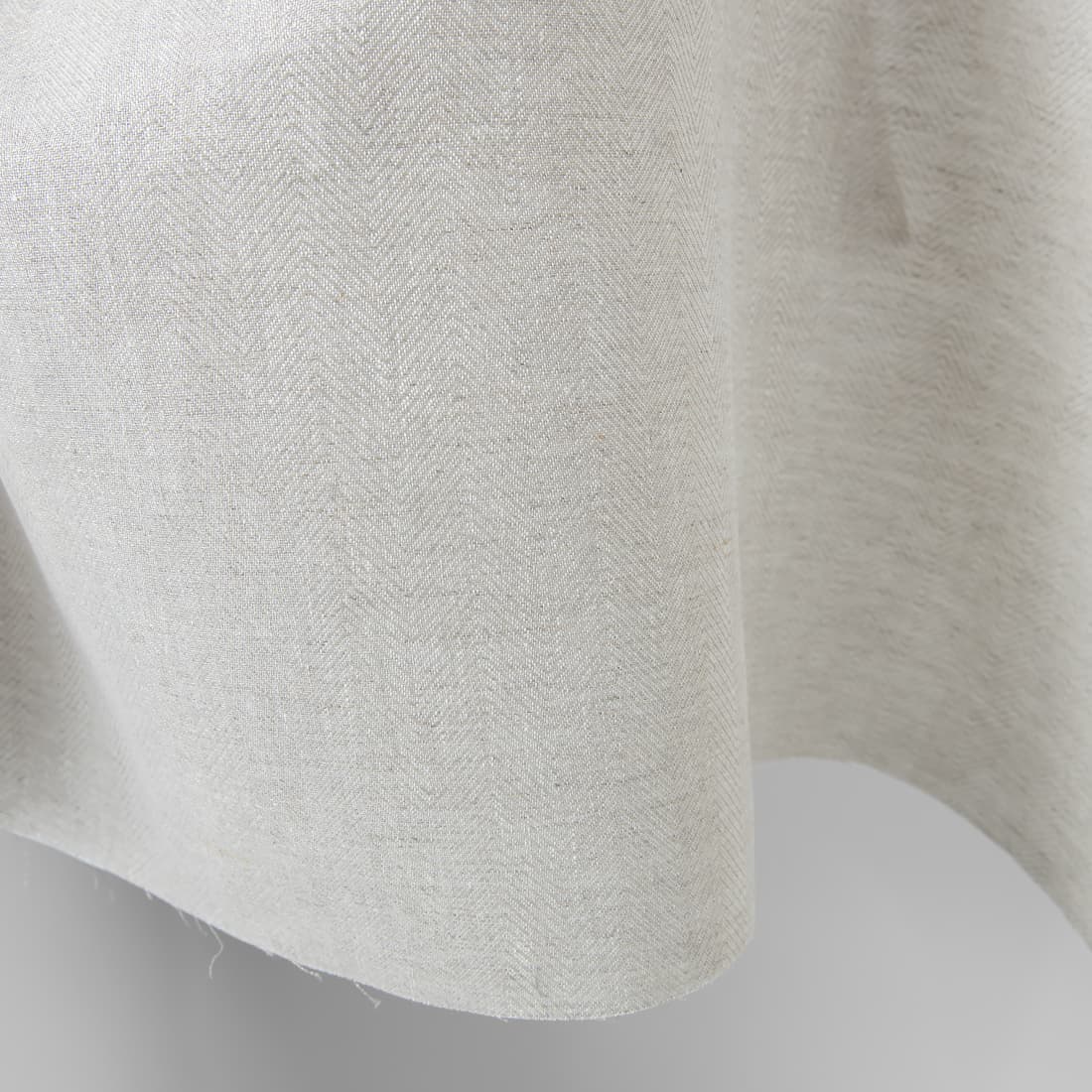 Leinenstoff beige Fischgratbindung 150cm breit