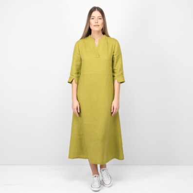 VENA Leinenkleid apfelgrün