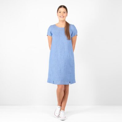PROVENCE Leinenkleid blau