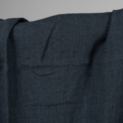 Leinenstoff jeansblau-dunkelblau meliert gewaschen 145cm breit, Meterware