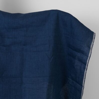 Jeansblau melierter Leinenstoff