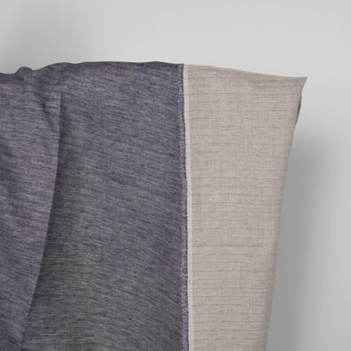 Leinenstoff blau-beige doppelseitig