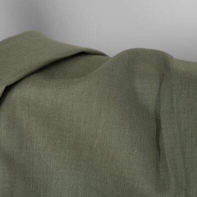 Leinenstoff graugrün Melange, zum Nähen von Kleidung und Heimtextilien geeignet