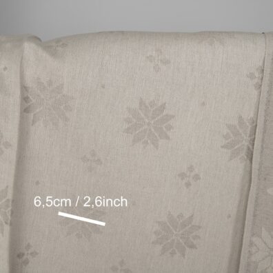 Beiger Leinen-Baumwollstoff Jacquard zum Nähen von Kleidung und Heimtextilien geeignet