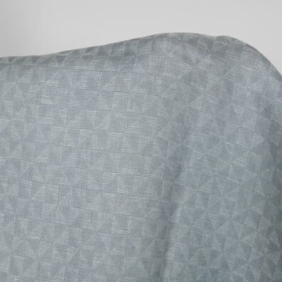 Zweischichtiger Leinenstoff grau mit geometrischem Muster