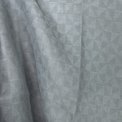 Leinenstoff grau mit geometrischem Muster, 150cm breit, Meterware