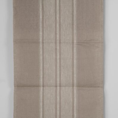Leinen-Küchentücherstoff beige mit weißen Streifen