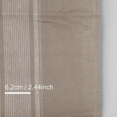 Leinen-Küchentücherstoff beige mit weißen Streifen in der Mitte