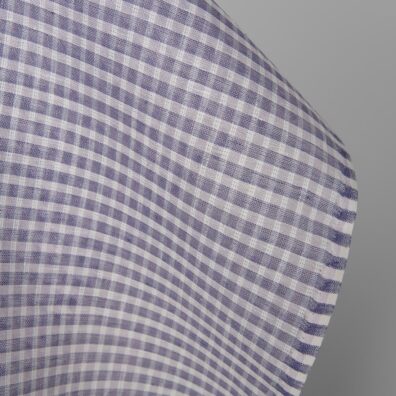 Leinenstoff mit weißen und violetten durchsichtigen Karos 150cm breit, Meterware