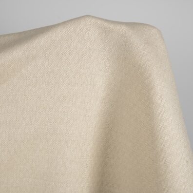 Halbleinen beige Fischgrat 155cm breit