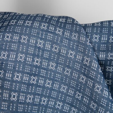 Halbleinen blau-weiß gemustert doppelseitig 150cm breit