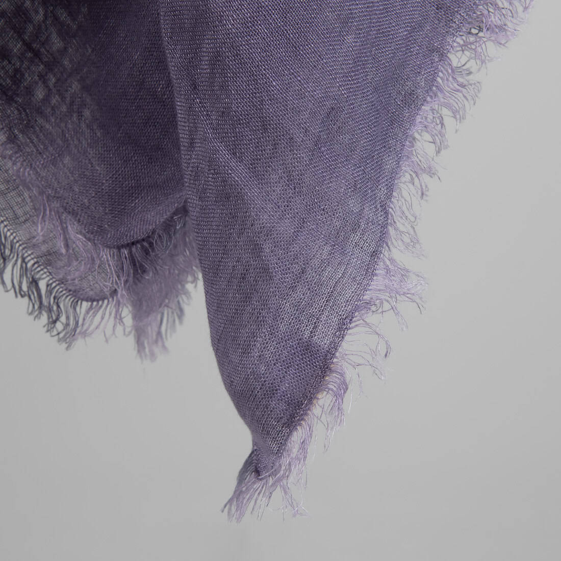 COMBO Leinentuch violett mit 2cm langen Zupffransen an allen Kanten