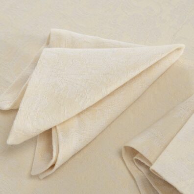FLORA Halbleinen Serviette creme