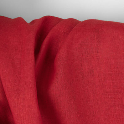 Leinenstoff intensiv rot, zum Nähen von Kleidung und Heimtextilien passend