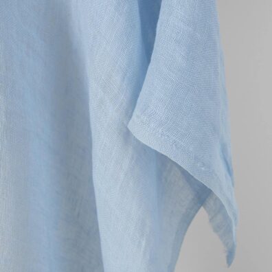 Leinenstoff blaßblau transparent gewaschen, leicht, dünn