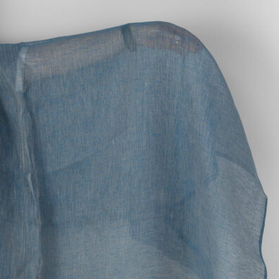 Leinenstoff grau-blau transparent