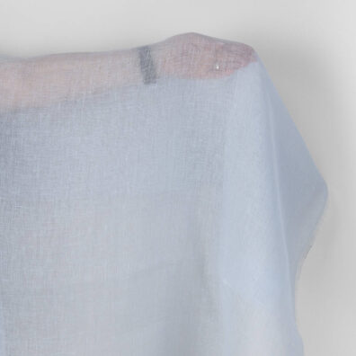 Leinenstoff himmelgrau transparent