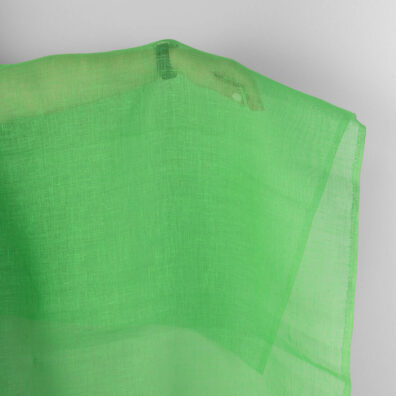 Leinenstoff neongrün transparent