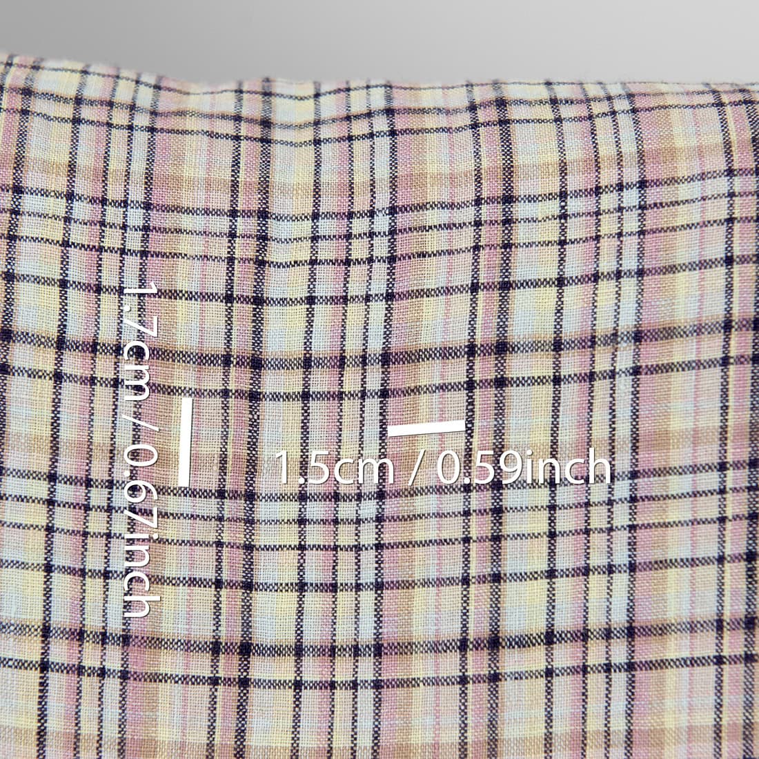 Leinenstoff pastellfarbig-dunkelblau kariert gewaschen 145 cm breit