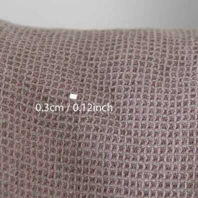 Leinen-Baumwollstoff in grau-lila Waffelpikee gewaschen