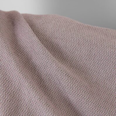 Schweres Halbleinen in grau-lila Zickzack gewaschen weich geschmeidig