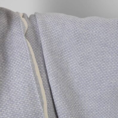 Leinen-Wollestoff hellviolett-gelblich gemustert gewaschen