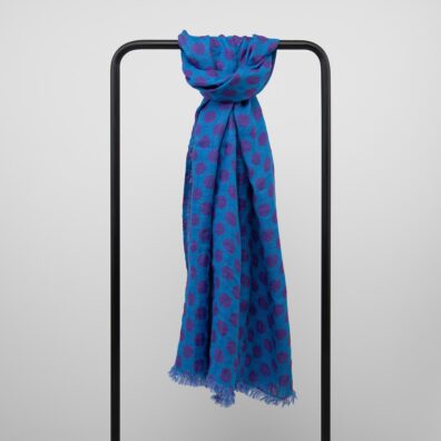 ZINA Leinenschal blau