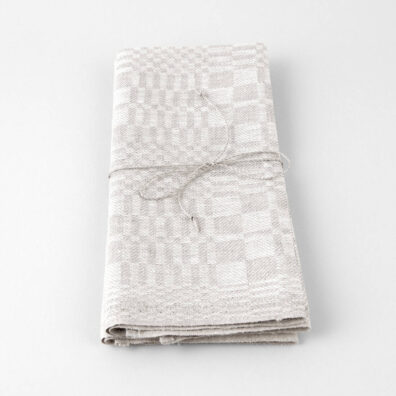 Leinen Küchentücher-Set 2tlg., mit feiner Leinenkordel gebunden