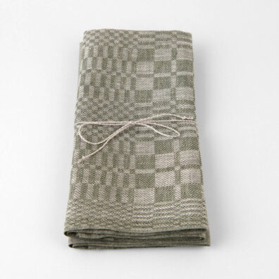 Leinen Küchentücher-Set 2tlg., mit feiner Leinenkordel gebunden