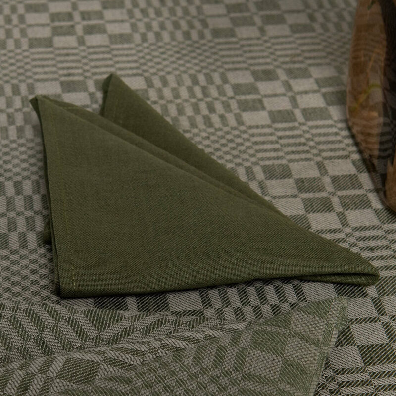 METIS Halbleinen Serviette moosgr&uuml;n