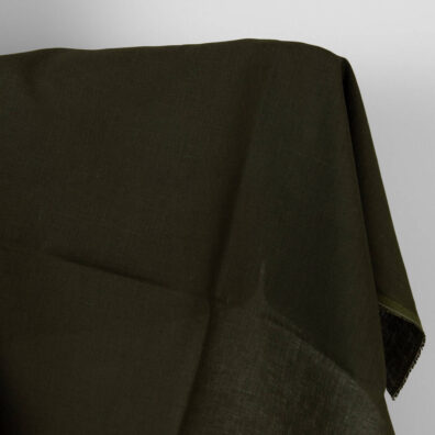 Dunkler moosgrüner Leinenstoff