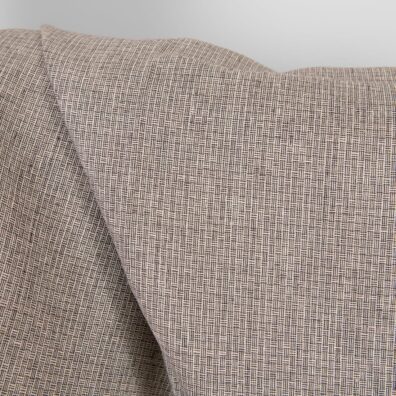 Leinenstoff rosa-braun gemustert ist zum Nähen von Kleidung und Heimtextilien geeignet