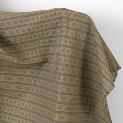 Braun-grün gestreiftes Halbleinen