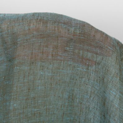 Leinenstoff grün-blau meliert transparent leicht dünn