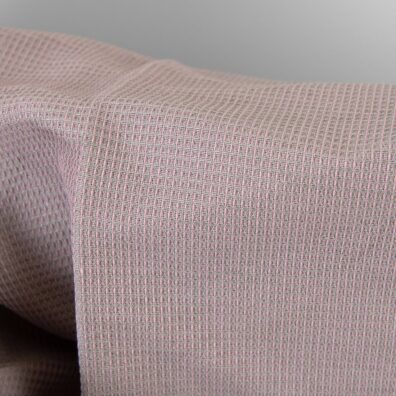 Halbleinen in grau-lila Waffelpikee ist zum Nähen von Plaids, Handtüchern und Bademänteln geeignet