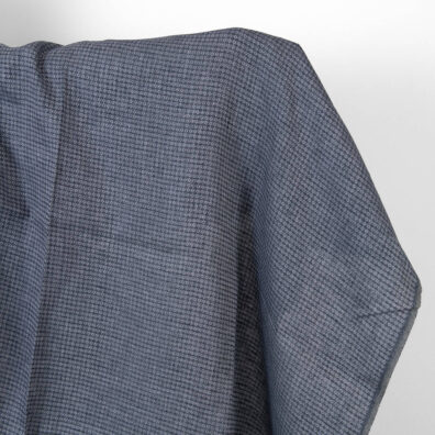 Leinenstoff dunkelblau mit Diamantmuster