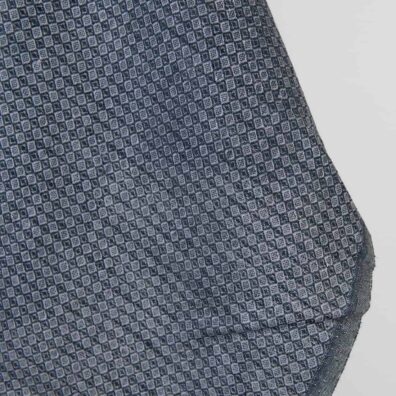 Leinenstoff dunkelblau mit Diamantmuster 150cm breit