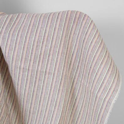 Leinen-Hanf-Gewebe mehrfarbig gestreift