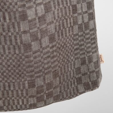 LEGGO Leinentasche braun-naturgrau kariert, in Köperbindung gewebt