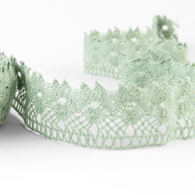 Leinenspitze altgrün 3,5 cm breit