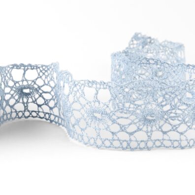 Leinenspitze rauchblau (hellgraublau) 4,5cm breit