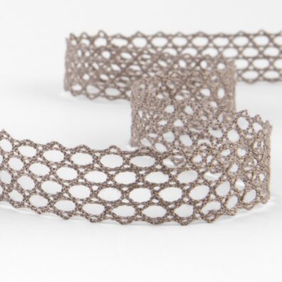 Leinenspitze braungrau 2cm breit