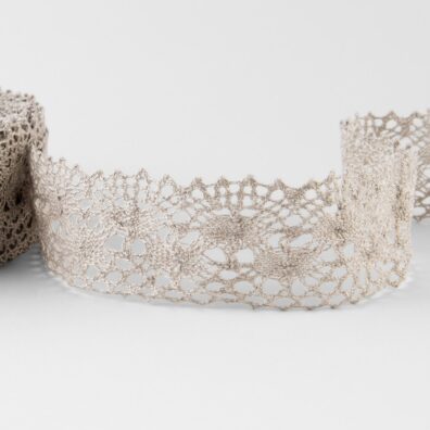 Leinenspitze naturgrau 4cm breit